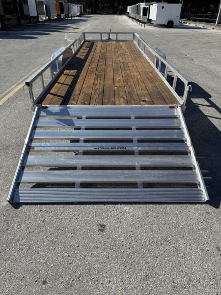 New 2026 H&H Trailers 82x24 Aluminum Railside ATV 7K Utility Trailer