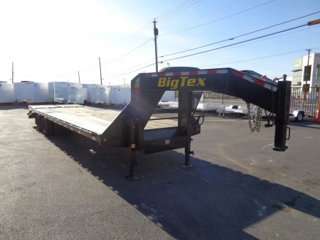 Used 2021 Big Tex Trailer * 22GN-25D5A * 25ft Tandem Dual Wheel Gooseneck Trailer W/ Mega Ramps