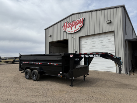 New 2026 PJ 83 x16' GN Tandem Axle Low Pro Telescopic Dump w/ 48  Sides – DT