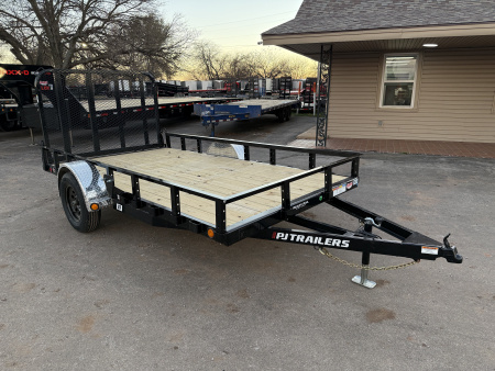 New 2026 PJ 77 x12' Single Axle Utility Trailer - U7