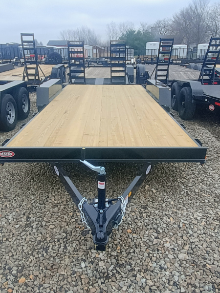 New 2026 AMO UT182 Car Hauler 82X18 TA DOVETAIL W/  SLIDE IN RAMPS (GVW:7000) BLACK