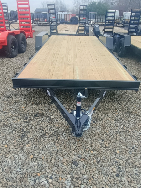 New 2026 AMO UT202 Car Hauler 82X20 TA DOVETAIL W/ SLIDE IN RAMPS (GVW:7000) BLACK