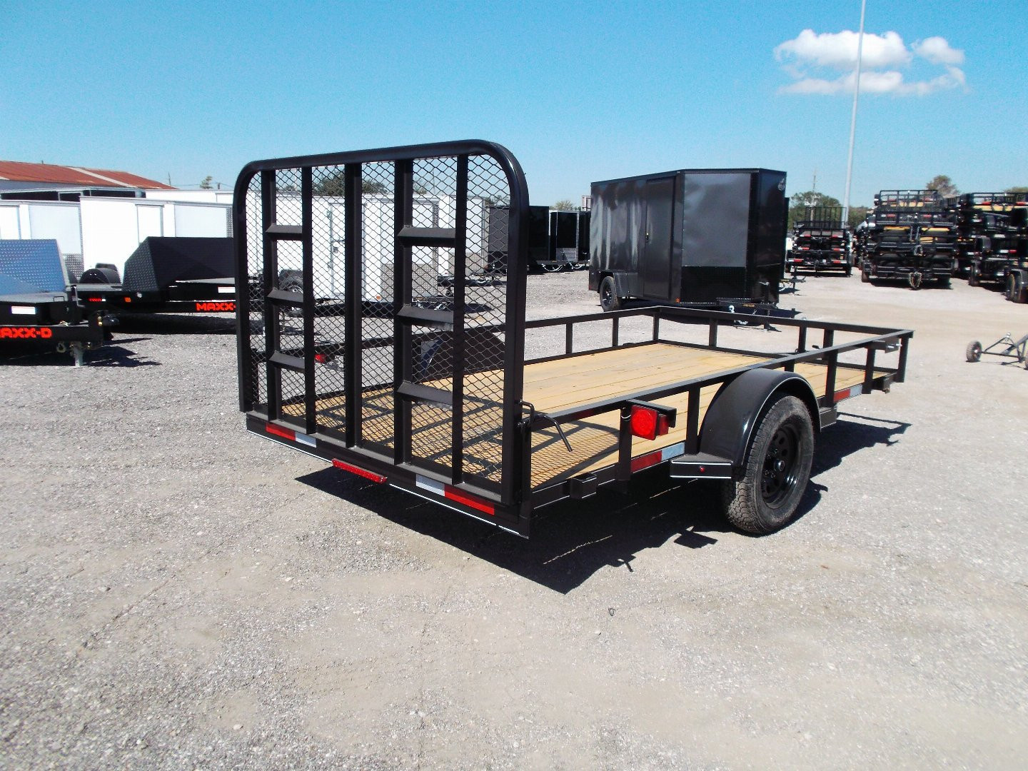 New 2026 J&C Trailers 77x12 SA Utility Trailer / C-Channel Wrap Tongue / 2" Bulldog Coupler / 4ft Ramp Gate