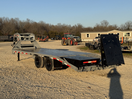 New 2026 RawMaxx FDX 102X25 Flatbed Trailer / 14 PLY / 24K GVWR / MEGA RAMPS