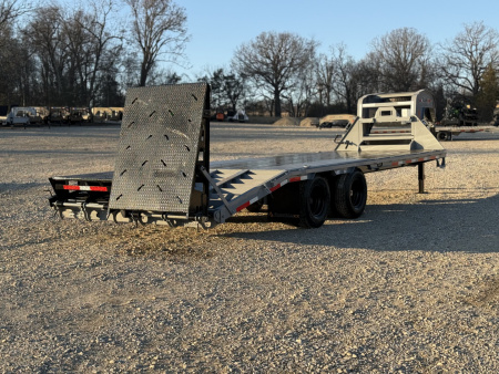 New 2026 RawMaxx FDX 102X25 Flatbed Trailer / 14 PLY / 24K GVWR / MEGA RAMPS