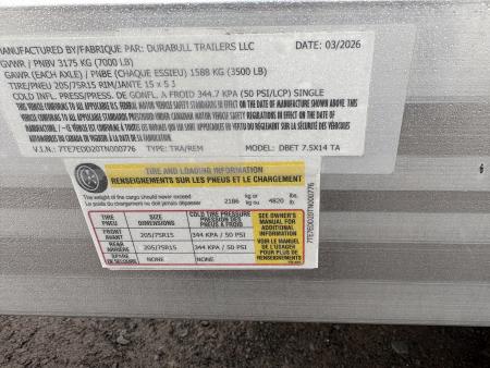 New 2026 Durabull 7.5x14 7K Motorcycle / Enclosed Trailer