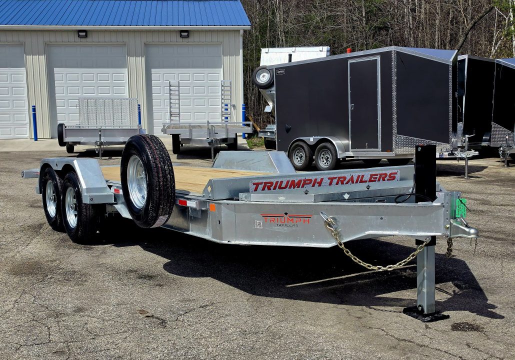 New 82X20 GALVANIZED POWER TILT DECK DUAL HYDRAULIC RAMS 7 K AXLES W/POWER JACK 2026 TRIUMPH