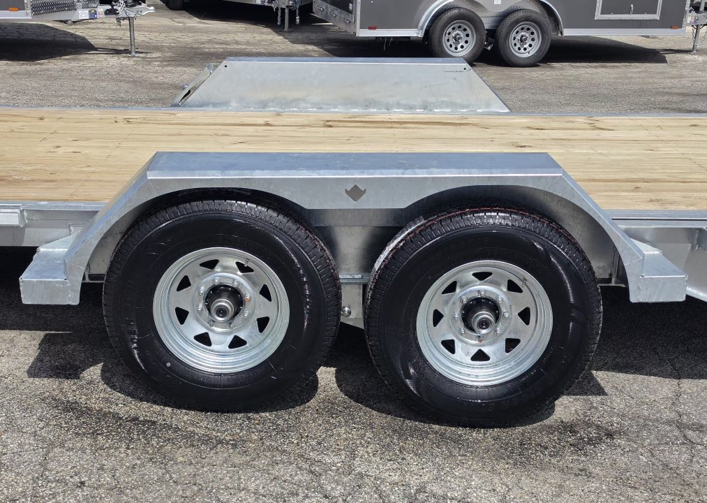 New 82X20 GALVANIZED POWER TILT DECK DUAL HYDRAULIC RAMS 7 K AXLES W/POWER JACK 2026 TRIUMPH