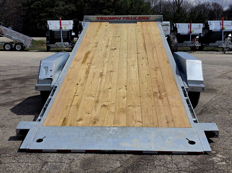 New 82X20 GALVANIZED POWER TILT DECK DUAL HYDRAULIC RAMS 7 K AXLES W/POWER JACK 2026 TRIUMPH