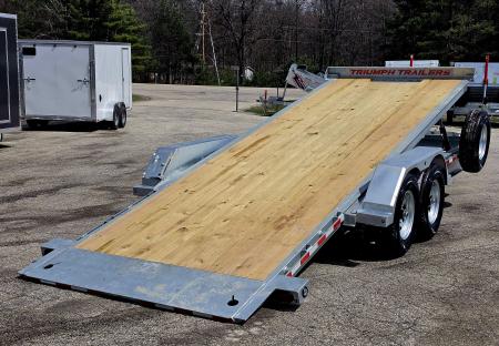 New 82X20 GALVANIZED POWER TILT DECK DUAL HYDRAULIC RAMS 7 K AXLES W/POWER JACK 2026 TRIUMPH