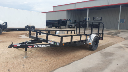 New 2026 PJ 77 x12' Single Axle Utility Trailer - U7