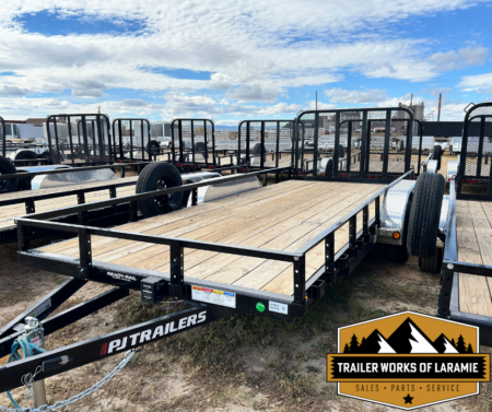 New 2026 PJ UL 7 X 18 TA Utility Trailer- W/ATV ramps