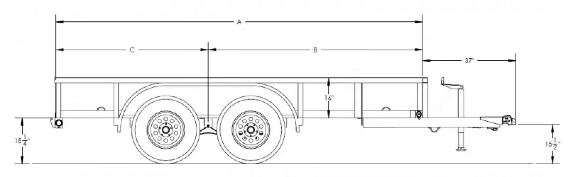 New 2025 Big Tex 60PI 77" x 12 Tandem Axle Square Top Utility Trailer