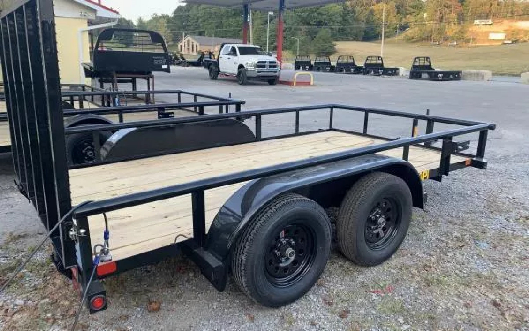 New 2025 Big Tex 60PI 77" x 12 Tandem Axle Square Top Utility Trailer