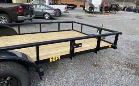 New Big Tex Trailers 60PI 77" x 16 Tandem  Utility Trailer spring assist gate