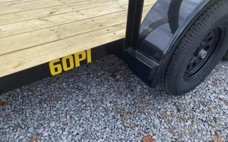 New Big Tex Trailers 60PI 77" x 16 Tandem  Utility Trailer spring assist gate