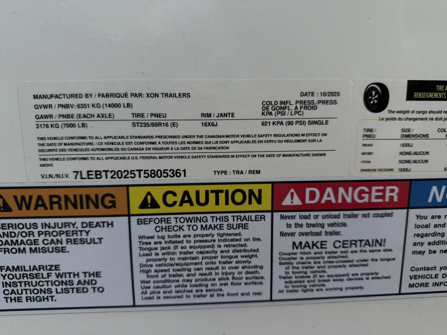 New 2026 X-On 8-20 Enclosed Cargo Trailer – Heavy Duty 14K GVWR (check DESC)