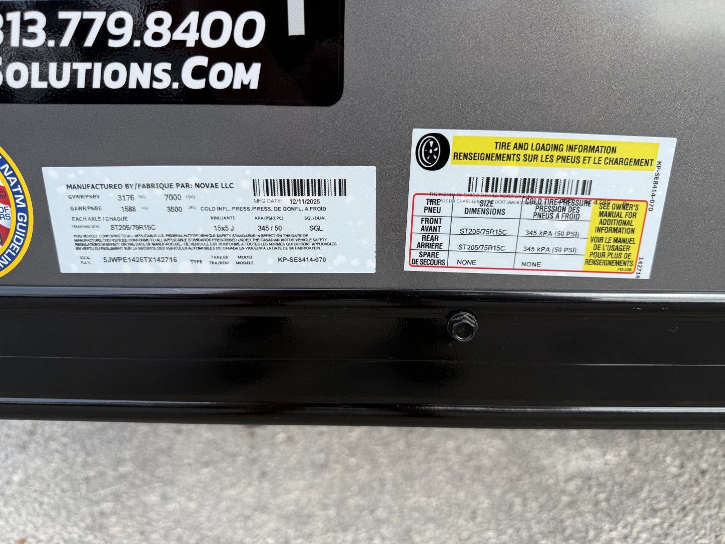 New 2026 Pace American 7x14 7K Composite Black Out Package Rear Ramp Door Cargo / Enclosed Trailer