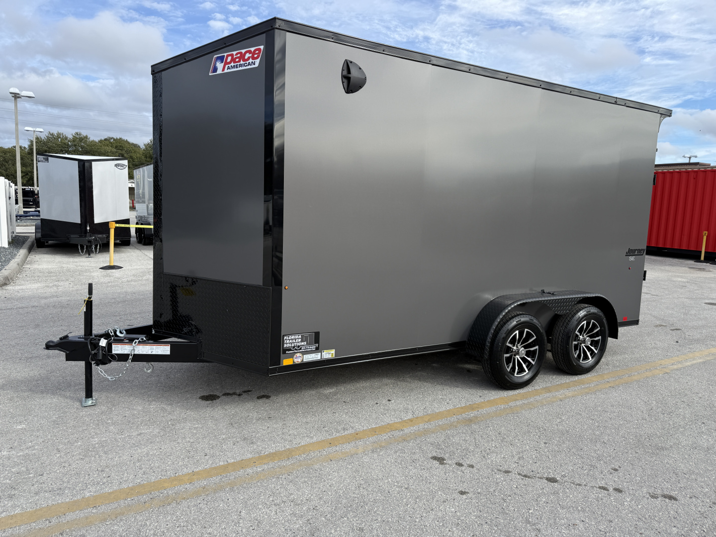New 2026 Pace American 7x14 7K Composite Black Out Package Rear Ramp Door Cargo / Enclosed Trailer