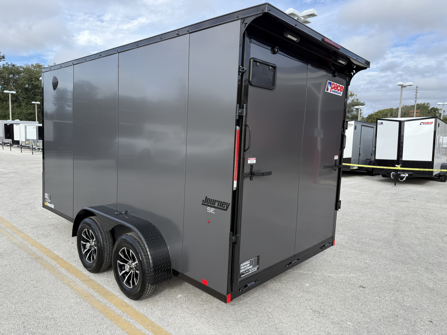 New 2026 Pace American 7x14 7K Composite Black Out Package Rear Ramp Door Cargo / Enclosed Trailer