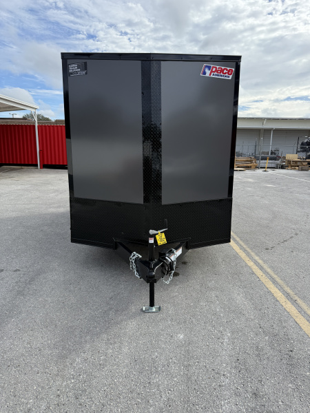 New 2026 Pace American 7x14 7K Composite Black Out Package Rear Ramp Door Cargo / Enclosed Trailer