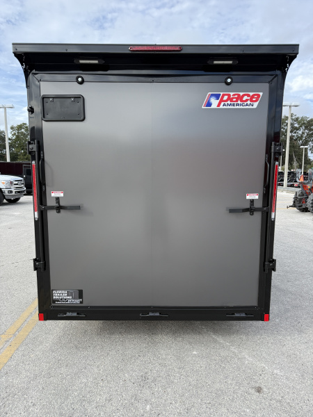 New 2026 Pace American 7x14 7K Composite Black Out Package Rear Ramp Door Cargo / Enclosed Trailer
