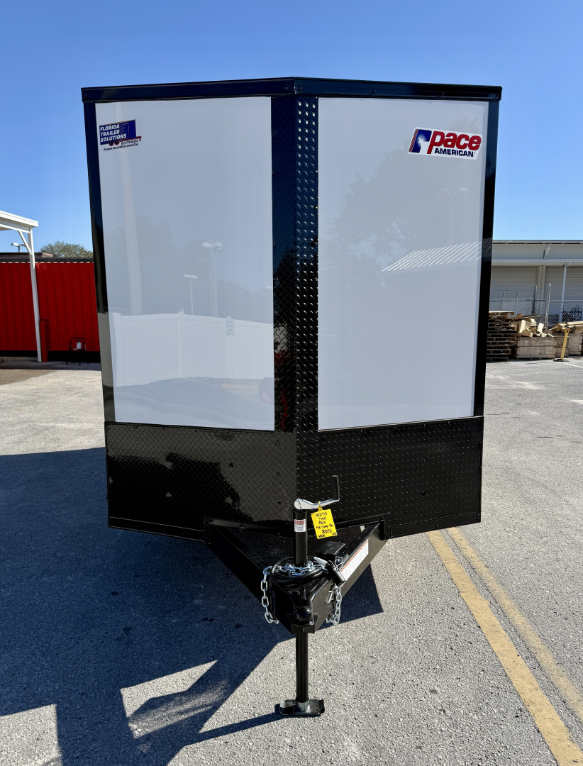 New 2026 Pace American 7x14 7K Composite Black Out Package Rear Ramp Door Cargo / Enclosed Trailer