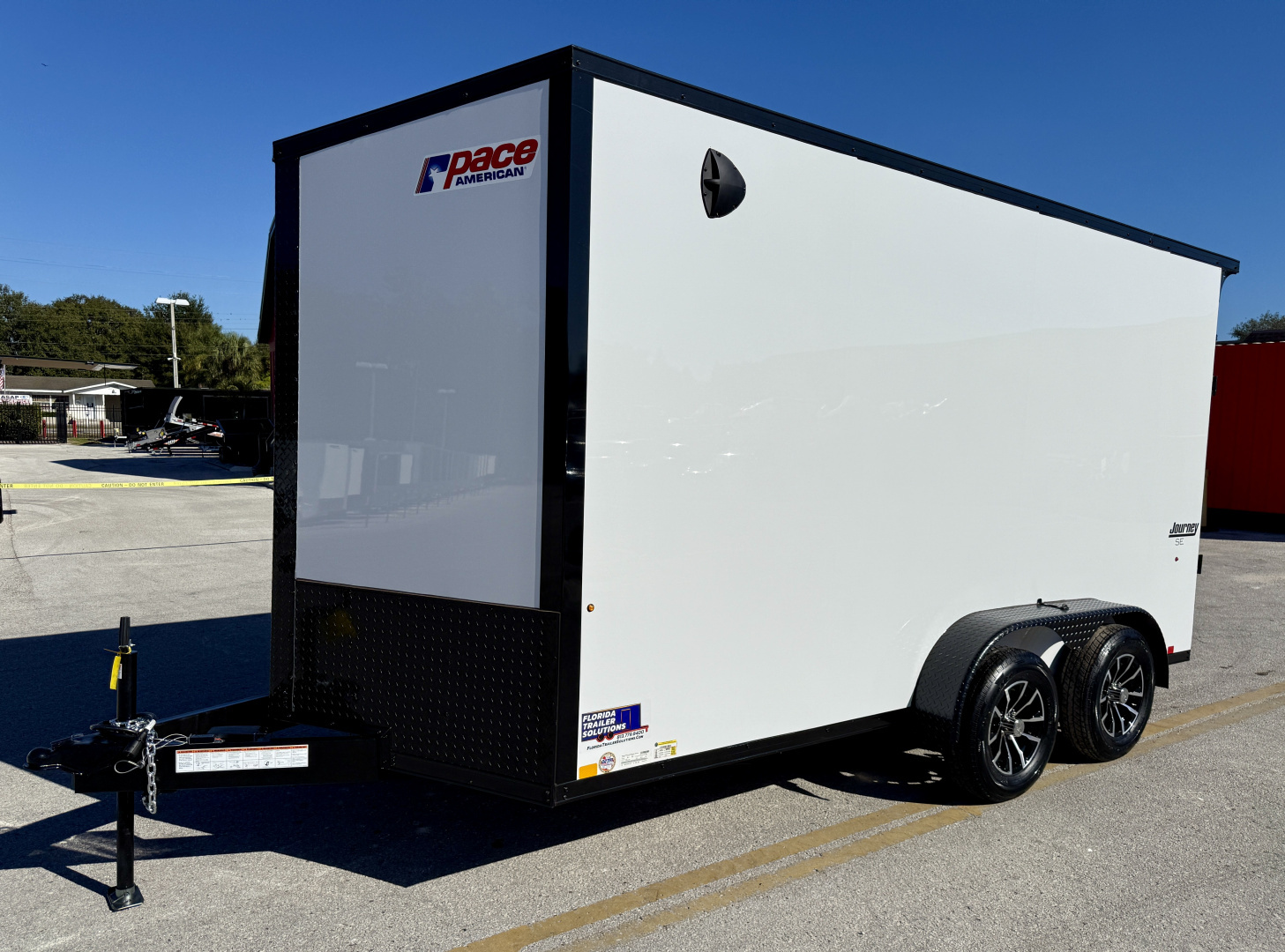 New 2026 Pace American 7x14 7K Composite Black Out Package Rear Ramp Door Cargo / Enclosed Trailer