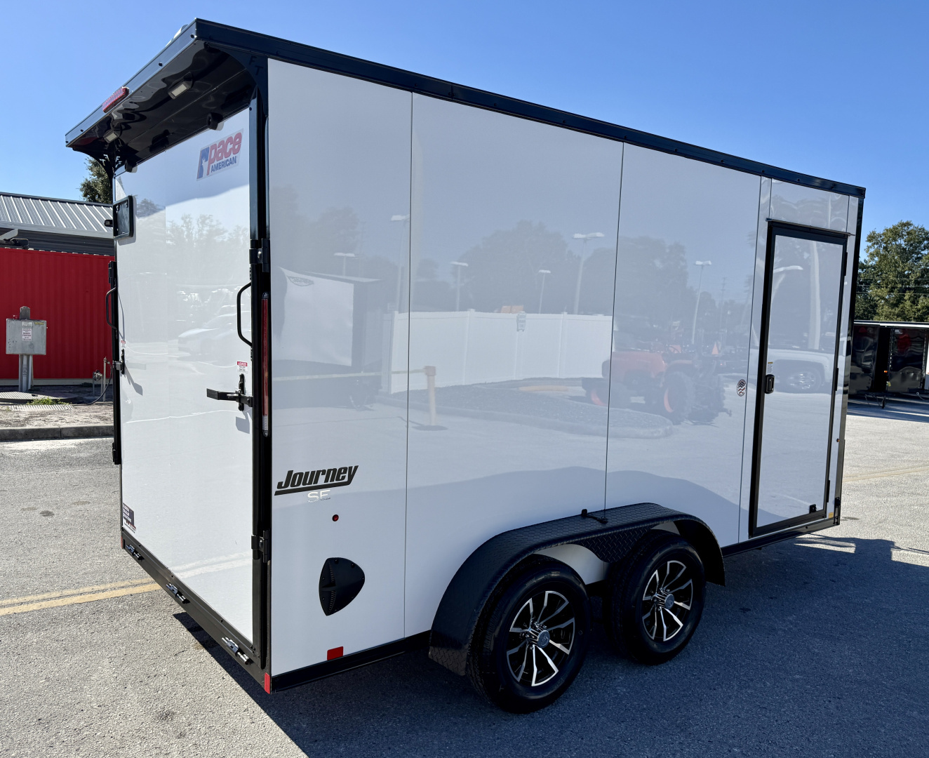 New 2026 Pace American 7x14 7K Composite Black Out Package Rear Ramp Door Cargo / Enclosed Trailer