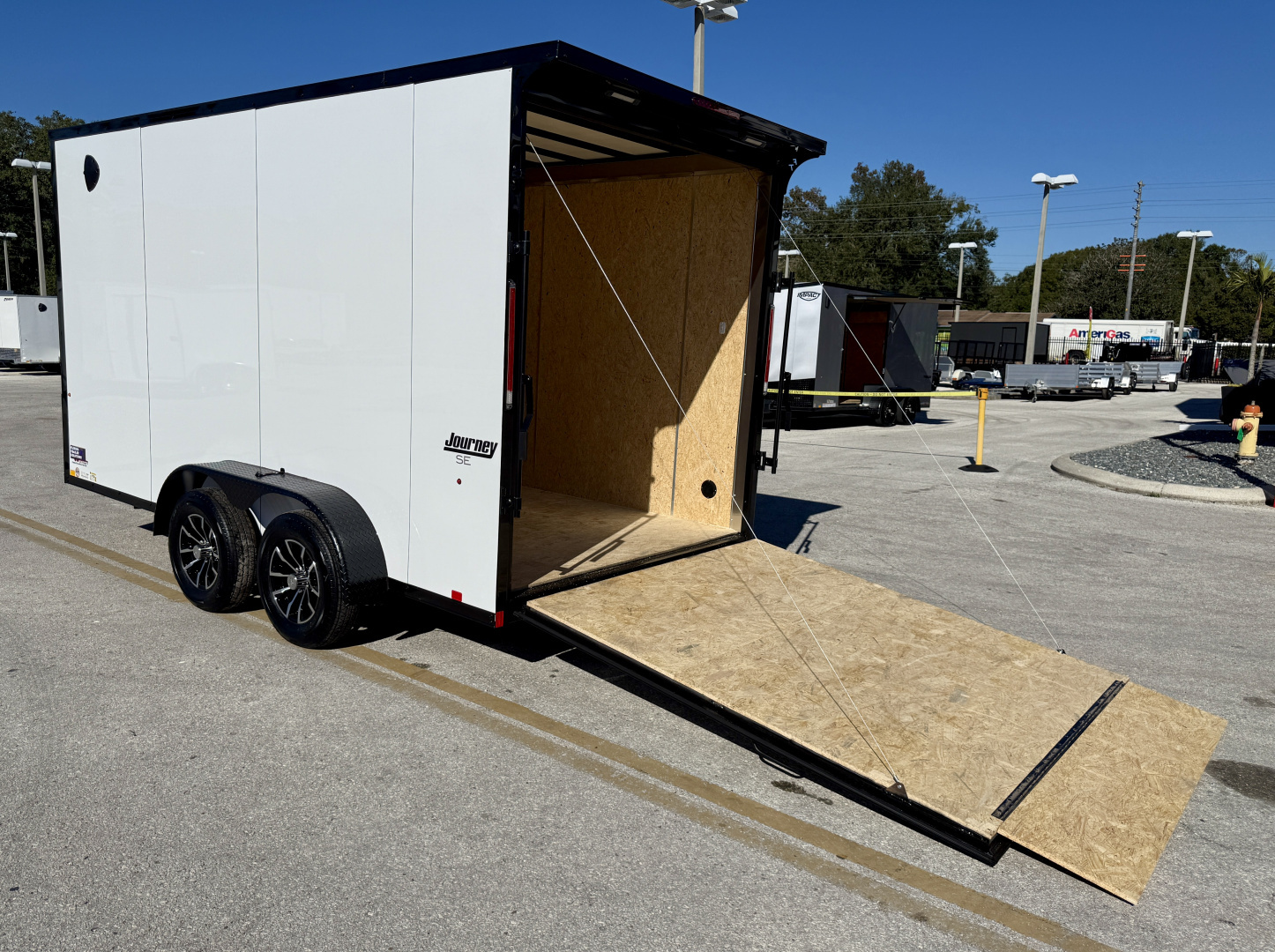 New 2026 Pace American 7x14 7K Composite Black Out Package Rear Ramp Door Cargo / Enclosed Trailer