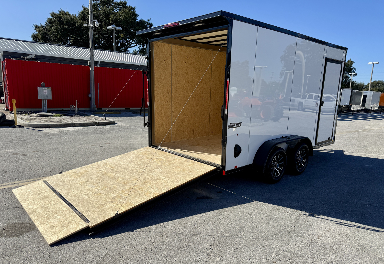 New 2026 Pace American 7x14 7K Composite Black Out Package Rear Ramp Door Cargo / Enclosed Trailer