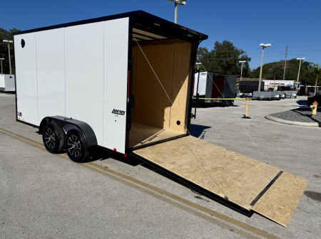 New 2026 Pace American 7x14 7K Composite Black Out Package Rear Ramp Door Cargo / Enclosed Trailer