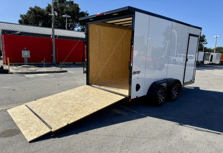 New 2026 Pace American 7x14 7K Composite Black Out Package Rear Ramp Door Cargo / Enclosed Trailer