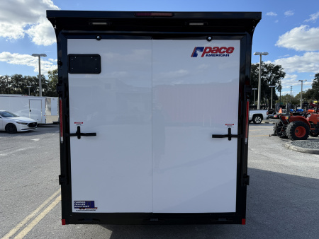 New 2026 Pace American 7x16 7K Composite Black Out Package Rear Ramp Door Cargo / Enclosed Trailer