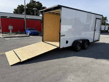New 2026 Pace American 7x16 7K Composite Black Out Package Rear Ramp Door Cargo / Enclosed Trailer