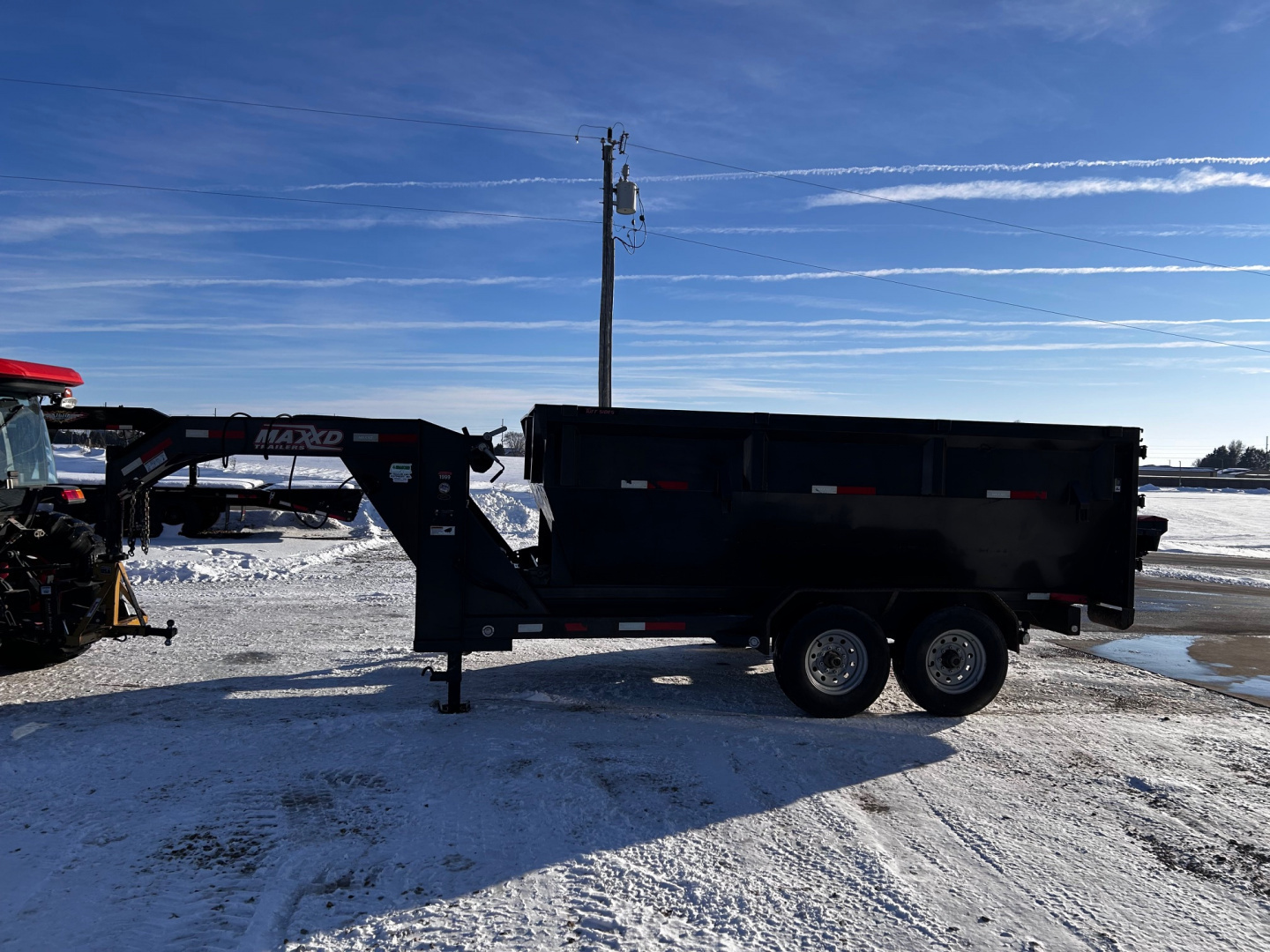 Used 2019 MAXX-D ROX 14' GN ROLLOFF DUMPSTER BIN TRAILER W/1 DUMPSTER Dump Trailer