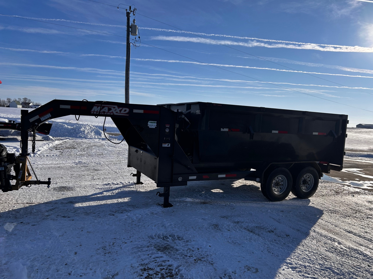 Used 2019 MAXX-D ROX 14' GN ROLLOFF DUMPSTER BIN TRAILER W/1 DUMPSTER Dump Trailer