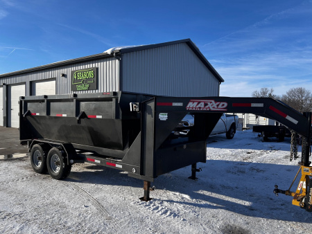 Used 2019 MAXX-D ROX 14' GN ROLLOFF DUMPSTER BIN TRAILER W/1 DUMPSTER Dump Trailer