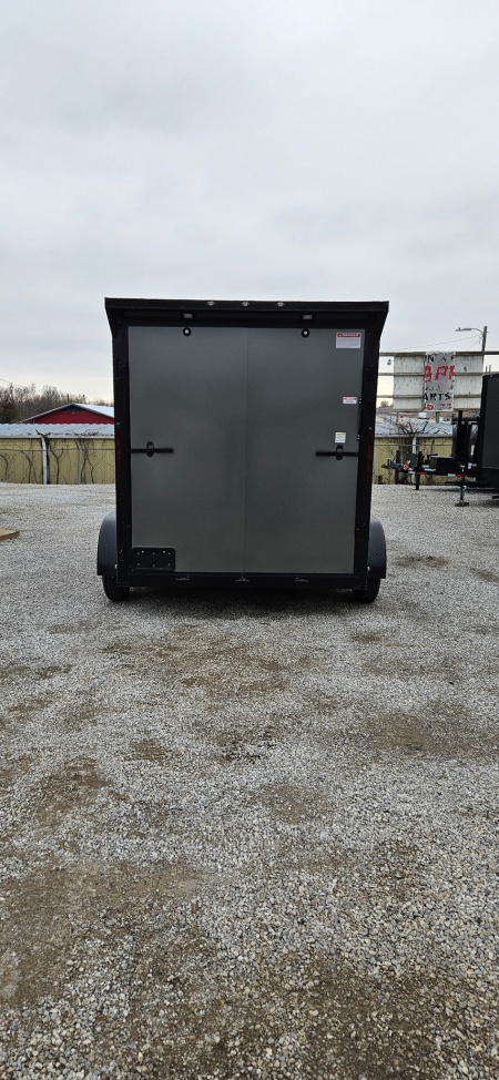 New 2026 Family Trailer 7x12 Tandem Axles Cargo / Enclosed Trailer-Screwless- Blackout Pkg-Rear Spoiler