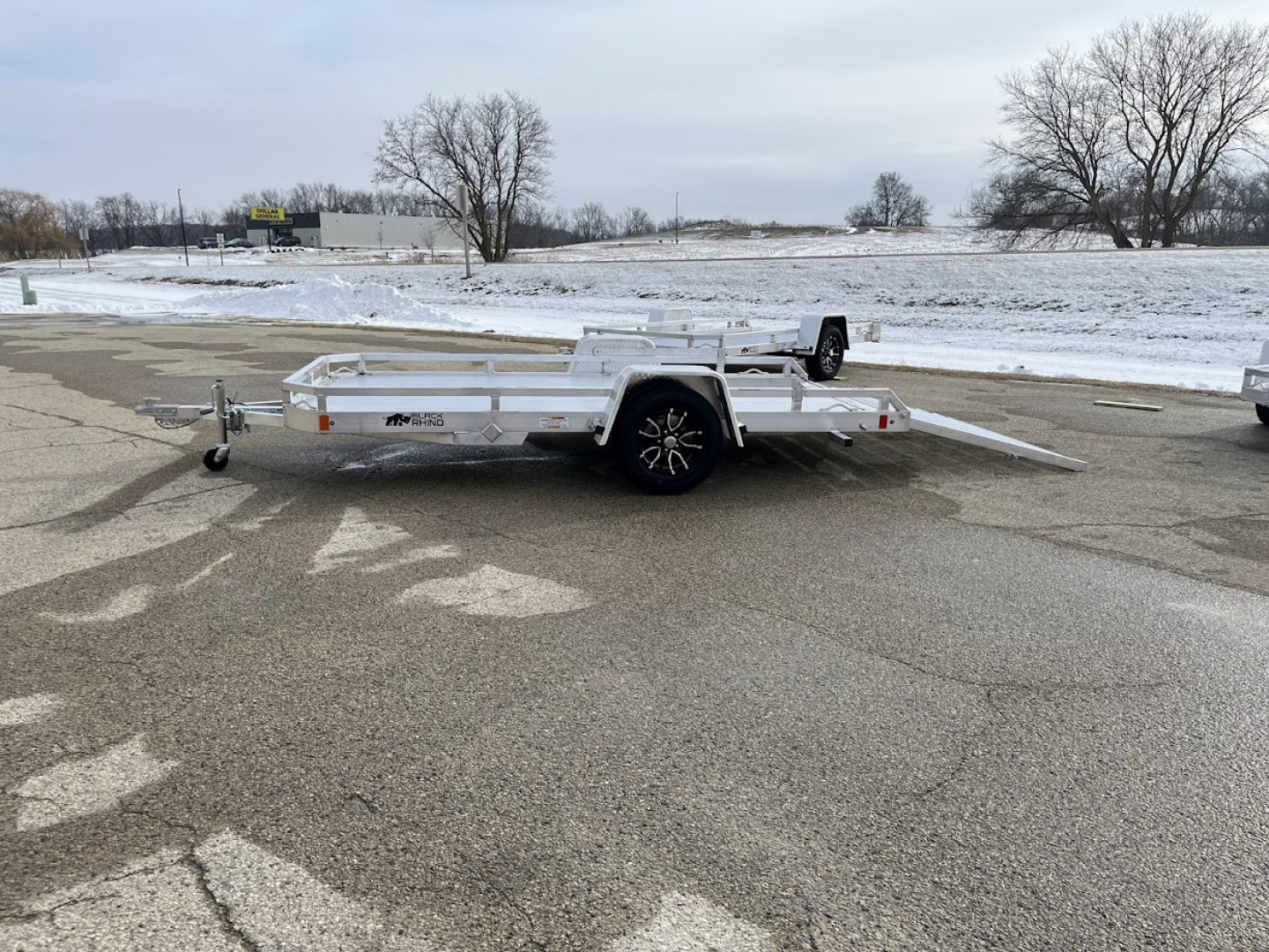 New 2026 Black Rhino Aluminum 74"x12' (ATV / UTV / Side by Side) LPS7812 Low Profile Utility Trailer