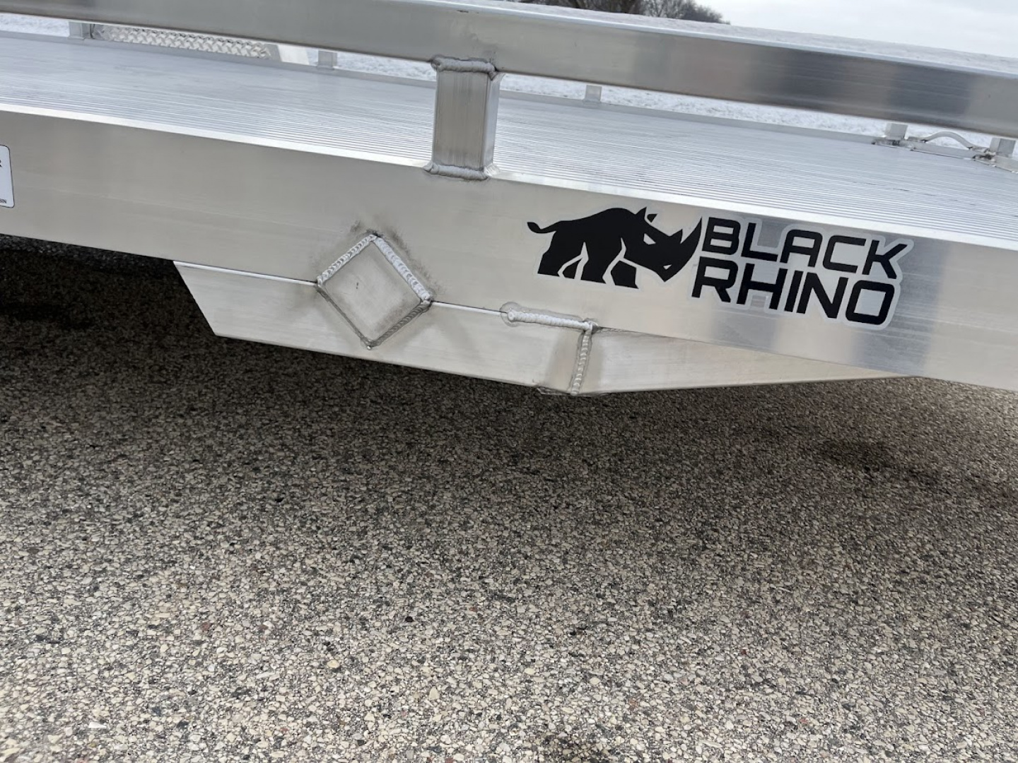 New 2026 Black Rhino LPS8114A-5K Aluminum 5K GVWR 77"x14' w/ Brakes and Bifold Gate (ATV / UTV / Side by Side) Utility Trailer