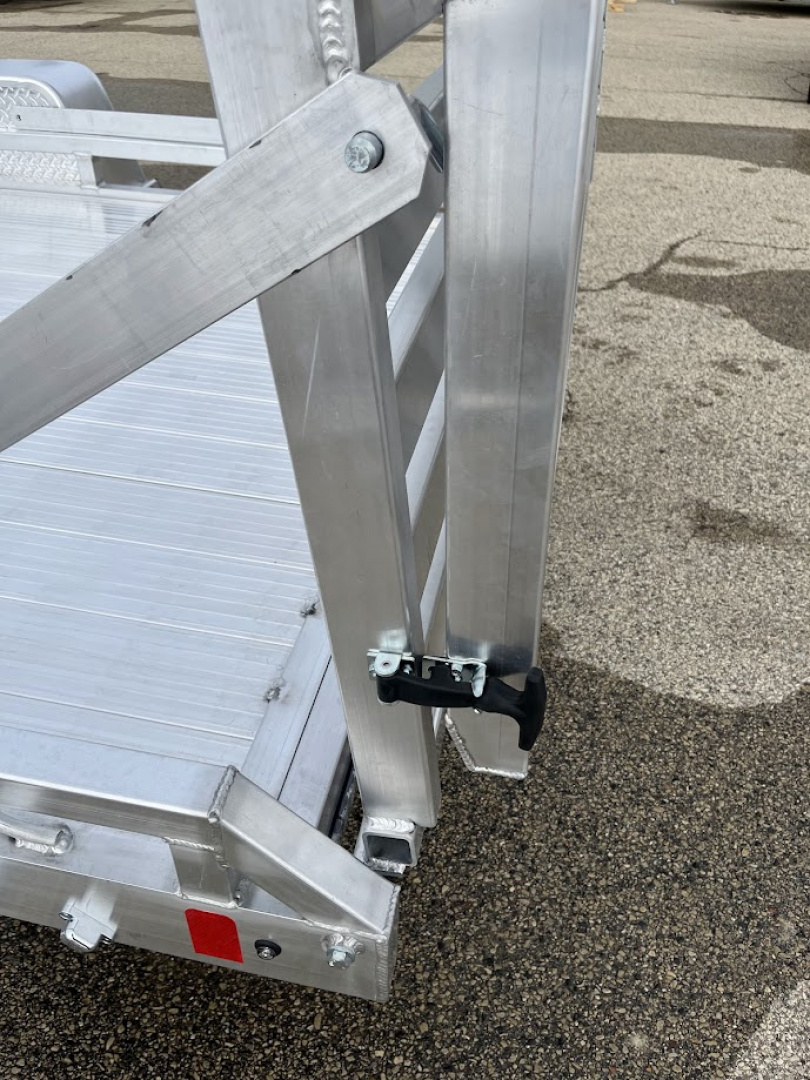 New 2026 Black Rhino LPS8114A-5K Aluminum 5K GVWR 77"x14' w/ Brakes and Bifold Gate (ATV / UTV / Side by Side) Utility Trailer