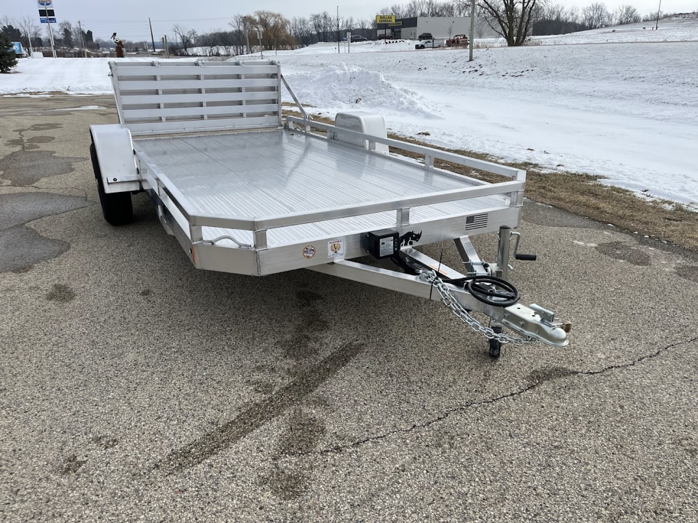 New 2026 Black Rhino LPS8114A-5K Aluminum 5K GVWR 77"x14' w/ Brakes and Bifold Gate (ATV / UTV / Side by Side) Utility Trailer