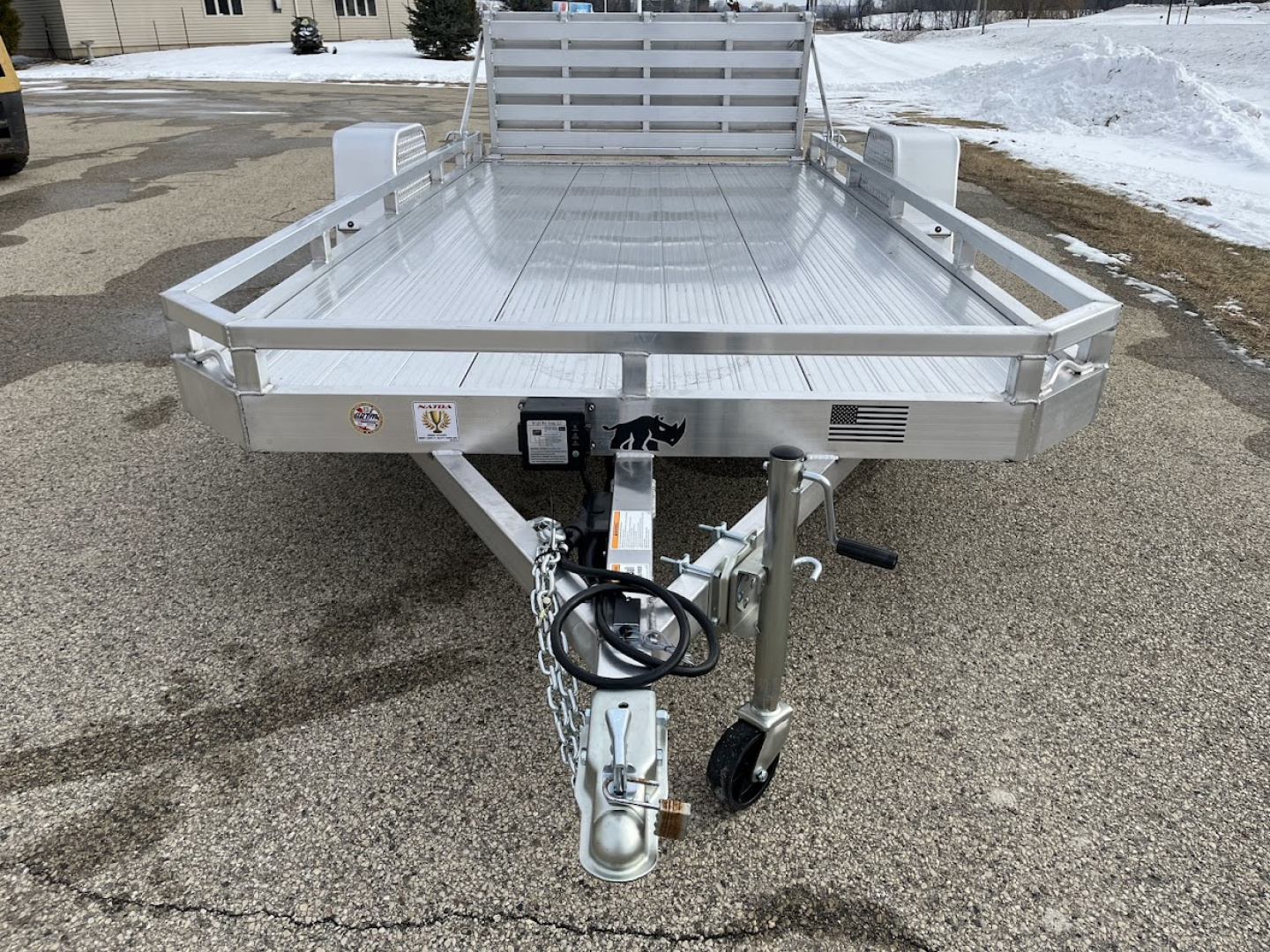 New 2026 Black Rhino LPS8114A-5K Aluminum 5K GVWR 77"x14' w/ Brakes and Bifold Gate (ATV / UTV / Side by Side) Utility Trailer