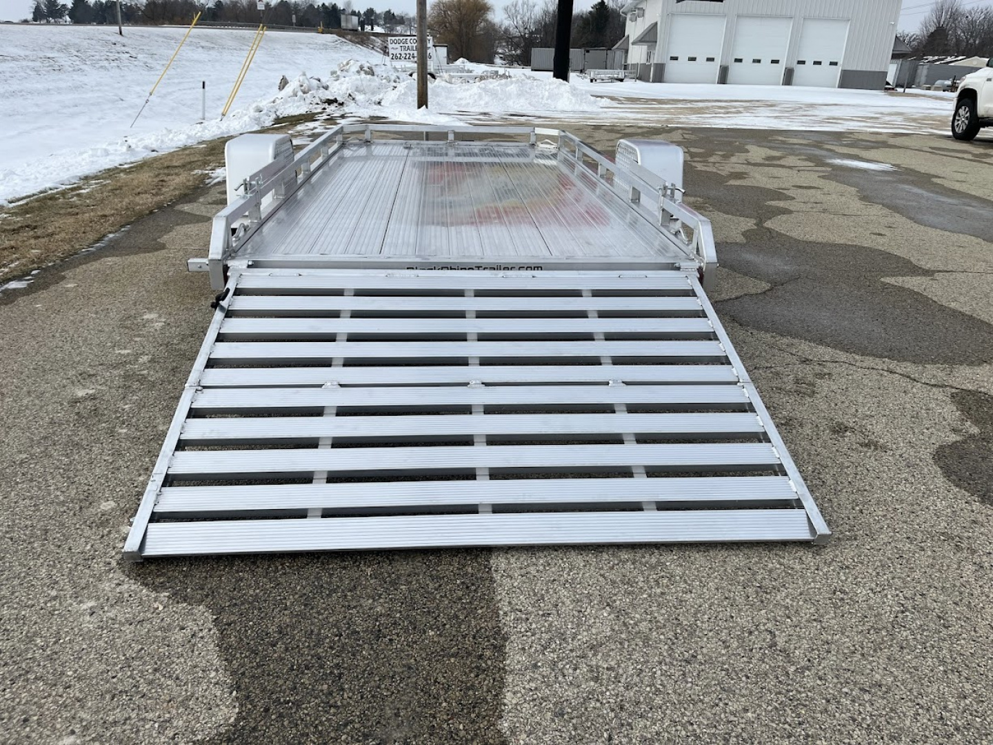 New 2026 Black Rhino LPS8114A-5K Aluminum 5K GVWR 77"x14' w/ Brakes and Bifold Gate (ATV / UTV / Side by Side) Utility Trailer