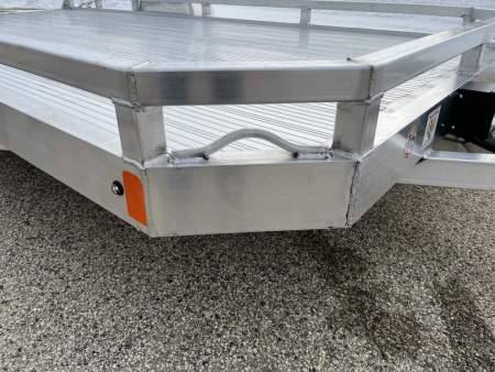 New 2026 Black Rhino LPS8114A-5K Aluminum 5K GVWR 77"x14' w/ Brakes and Bifold Gate (ATV / UTV / Side by Side) Utility Trailer