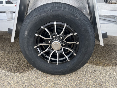 New 2026 Black Rhino LPS8114A-5K Aluminum 5K GVWR 77"x14' w/ Brakes and Bifold Gate (ATV / UTV / Side by Side) Utility Trailer