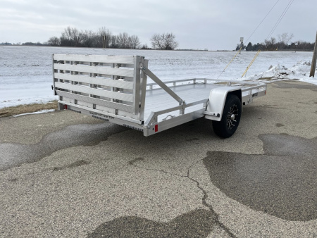 New 2026 Black Rhino LPS8114A-5K Aluminum 5K GVWR 77"x14' w/ Brakes and Bifold Gate (ATV / UTV / Side by Side) Utility Trailer
