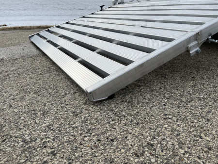 New 2026 Black Rhino LPS8114A-5K Aluminum 5K GVWR 77"x14' w/ Brakes and Bifold Gate (ATV / UTV / Side by Side) Utility Trailer