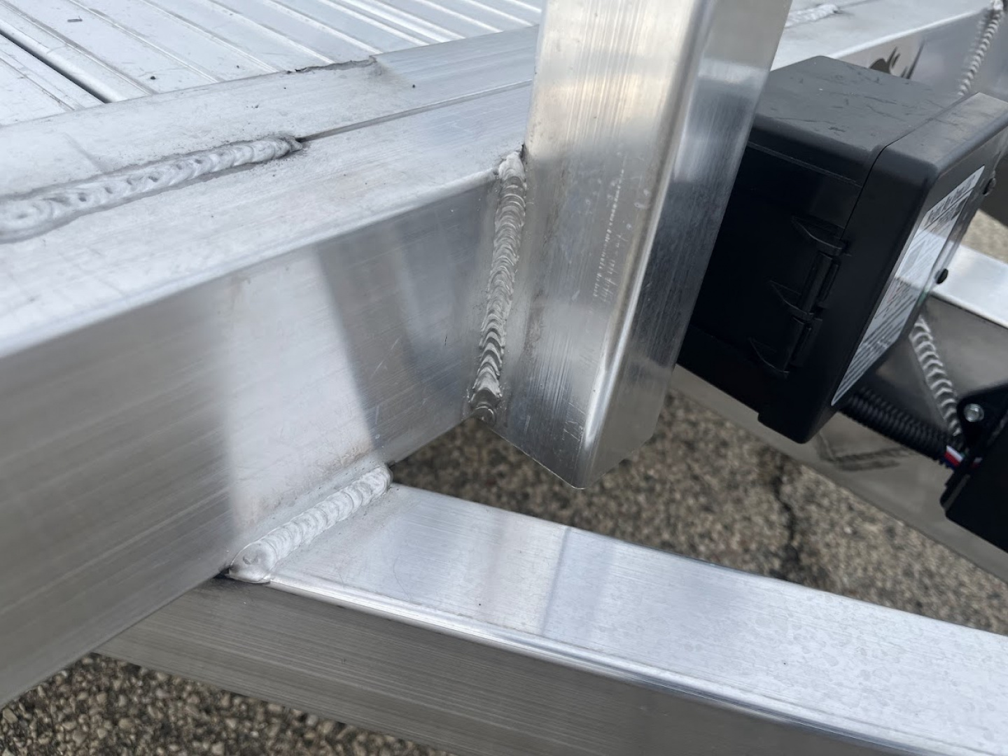 New 2026 Black Rhino LSS714A-5K Aluminum 5K GVWR 81"x14' w/ Brakes & Bi-Fold Gate (ATV / UTV / Side by Side) Utility Trailer